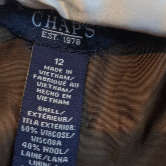 Chaps Brown Tweed jacket size 12 - Picture 2 of 3